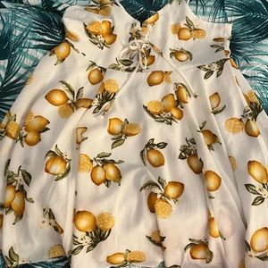 Lemon print mini dress